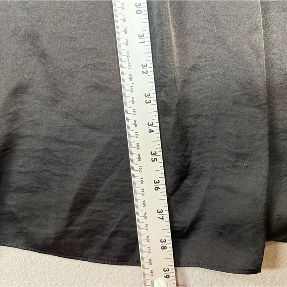 Piazza Italia Sheer Black Silky Knee Long Dress Womens - Picture 5 of 5